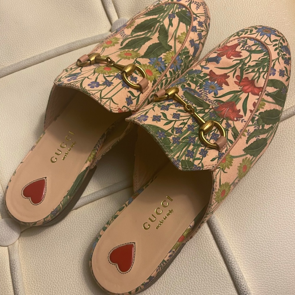 Gucci floral loafers